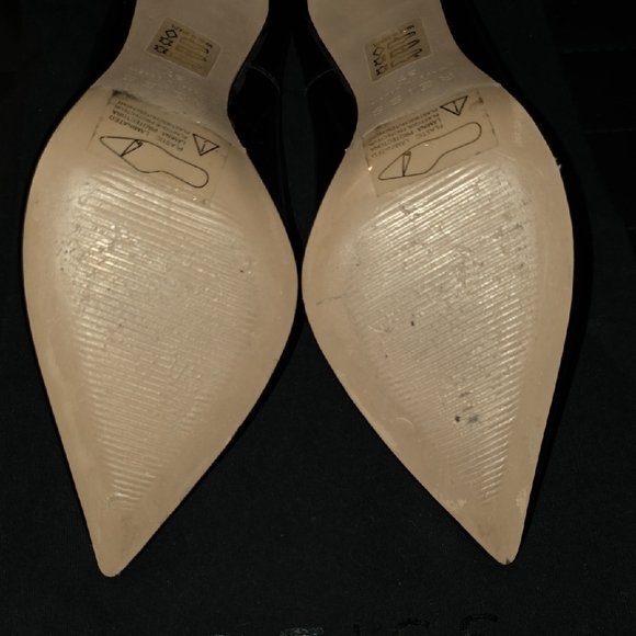 Reiss Black Patent Pointed-Toe Leather Heels - Picture 8 of 12